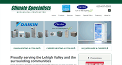 Desktop Screenshot of climatespecialists.com